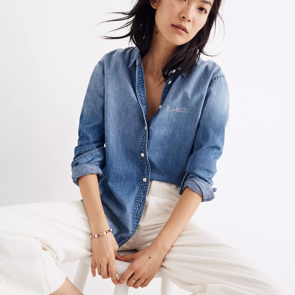 Madewell Denim Oversized Ex-Boyfriend Shirt